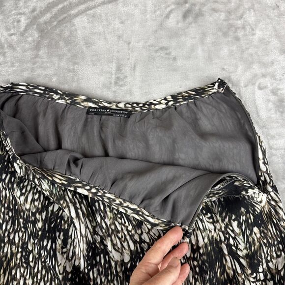 Peruvian Connection Tiered Maxi Skirt Women's 6 Brown Plumage Pockets (1069) - Picture 5 of 12